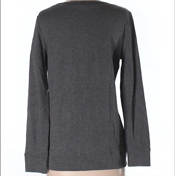 J. Crew Sequin Sweatshirt Sweater Top Grey Women's XXS 100% Cotton Sparkle New - Picture 10 of 13